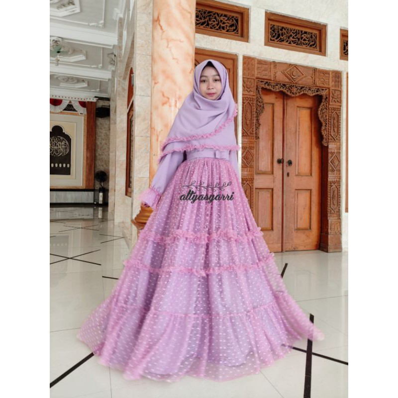 SALE set walimah syari / set gamis pesta / set gamis walimah / set gamis syari