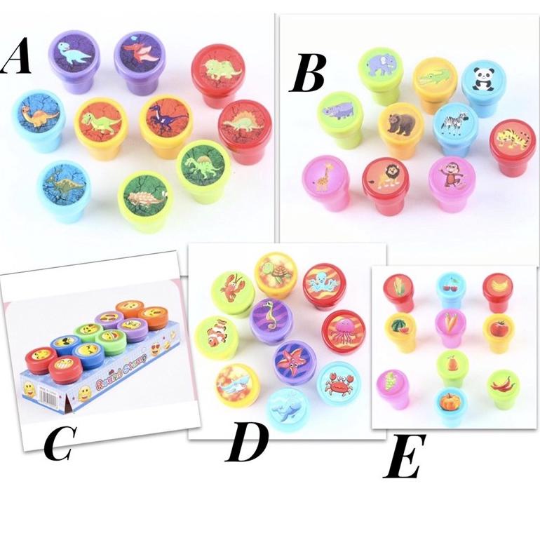 

➯Model Baru❃➯ stempel stamp cap anak dino, wild animals, smile, vegie, sea animal, princess, hellokitty 72