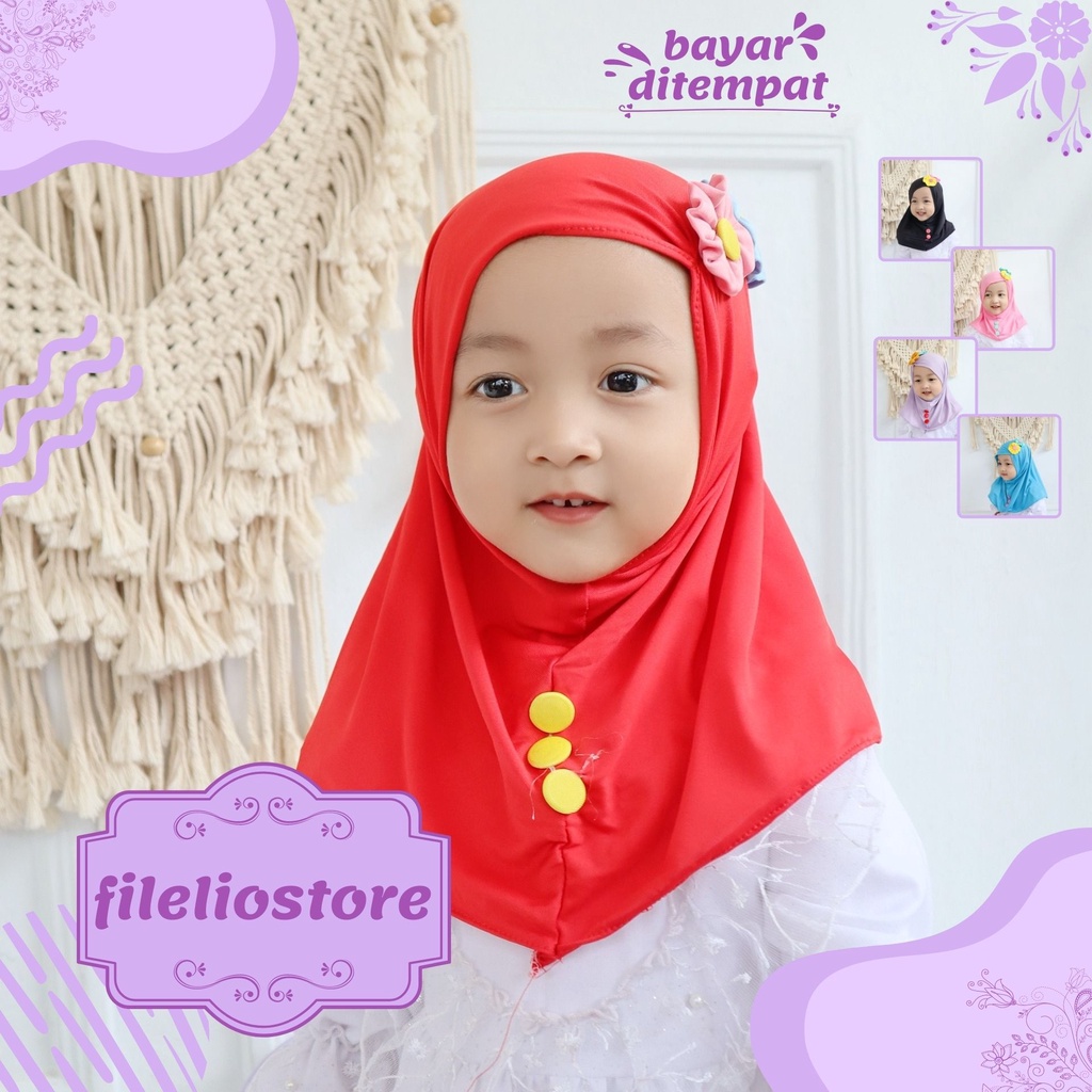 Jilbab Anak Bayi Perempuan Fariza Kids / Hijab Anak Baby Lucu Murah / Kerudung Anak Bayi