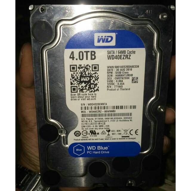 hardisk WD 4TB blue second OK