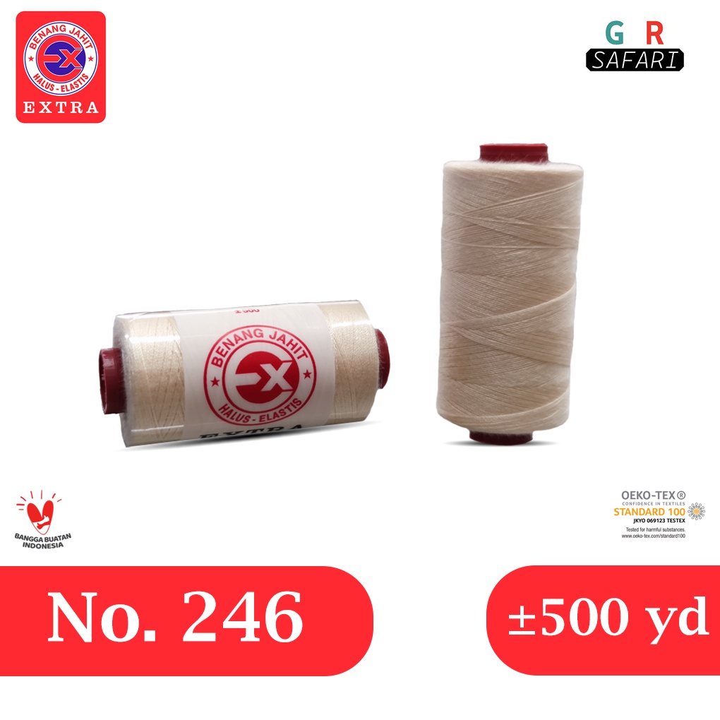 Benang Jahit Extra Warna Krem No. 246 - 500yard