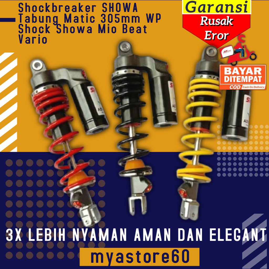 Shockbreaker SHOWA Tabung Matic 305mm WP Shock Shockbreker Showa Aksesoris Variasi Mio Beat Vario