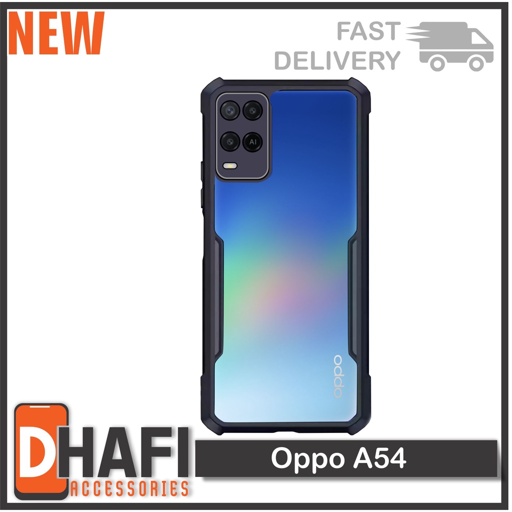 Case oppo A54 2021 Soft Case Armor Shockproof Fusion Full Cover Black