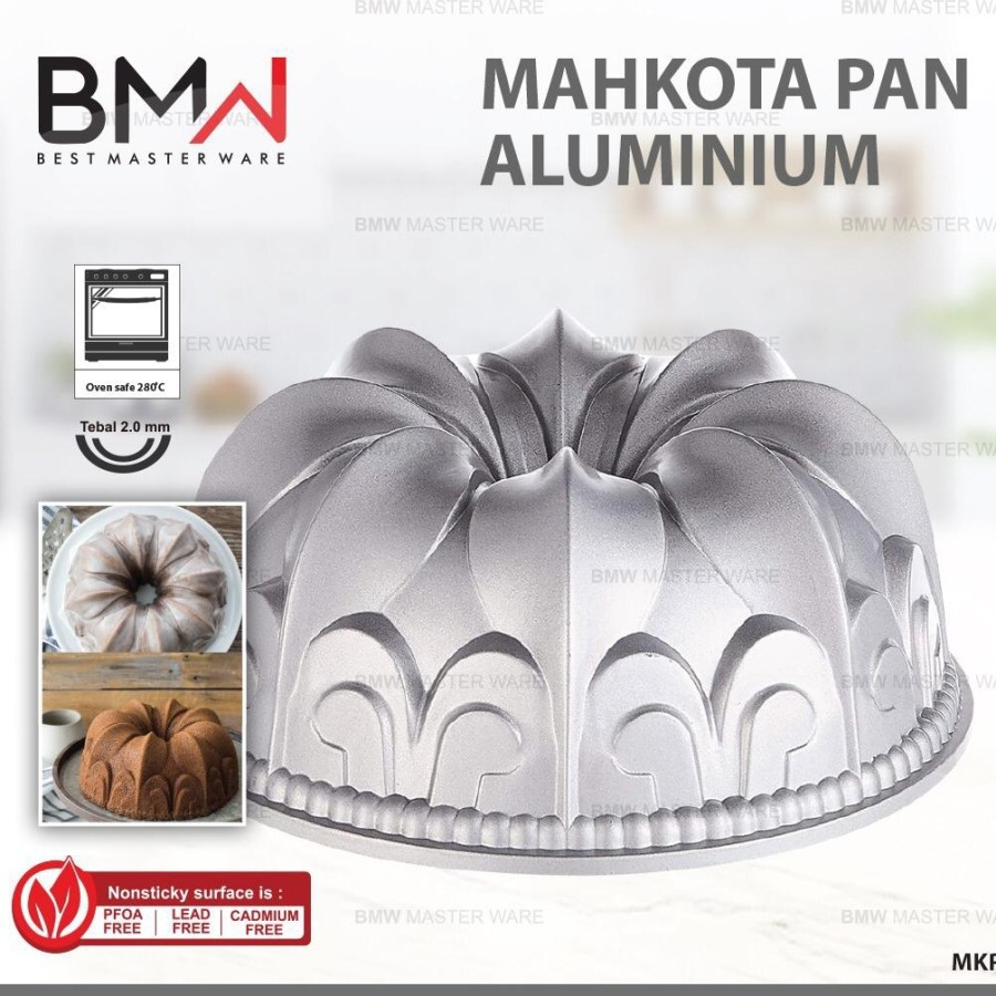 BMW MAHKOTA PAN - Aluminium Cake Pan Loyang Cetakan Kue Bolu Chiffon Cake Tulban