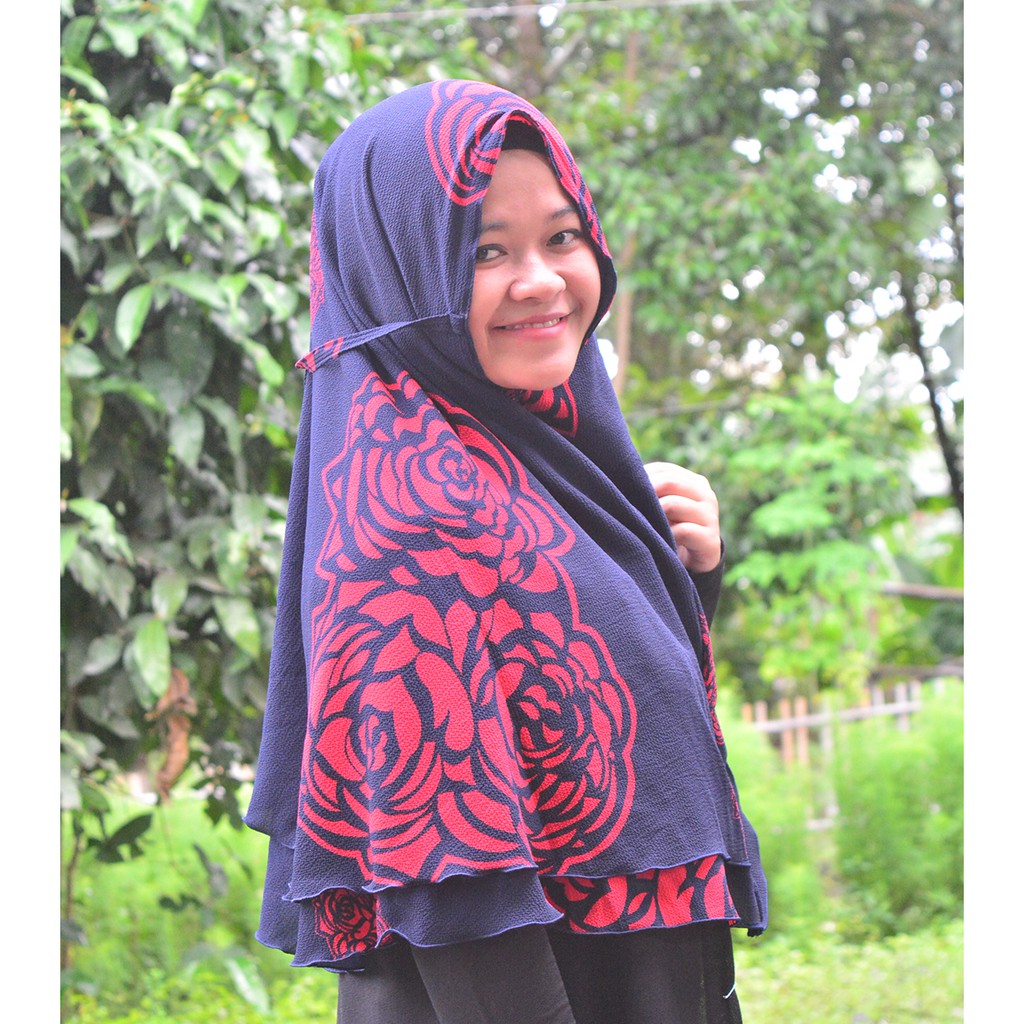 KHIMAR 2 LAYER MOTIF BUNGA