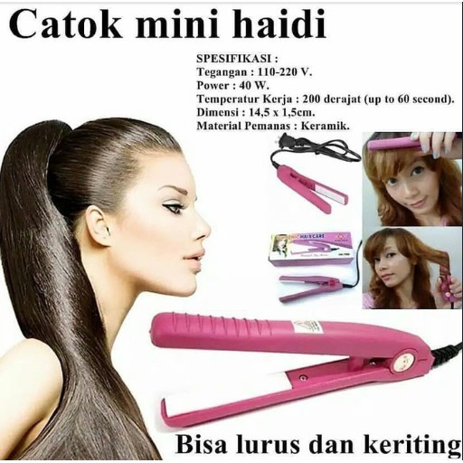 Catok Rambut Haidi / Catokan Rambut / Catok Mini Haidi
