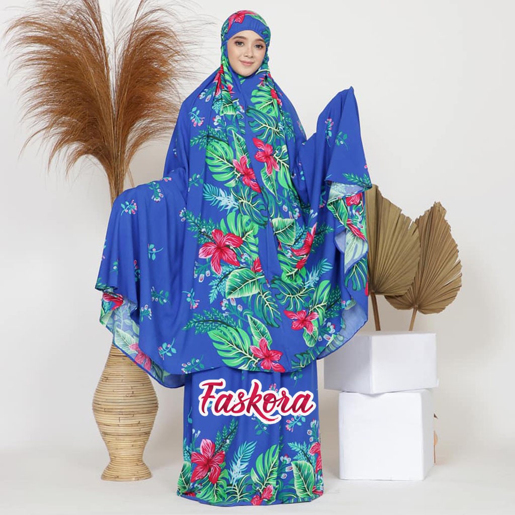 Mukena Bali Dewasa Extra Super Jumbo XXXXL 4XL 100kg - 120kg Daun - Mukena Rayon Adem Polos Murah