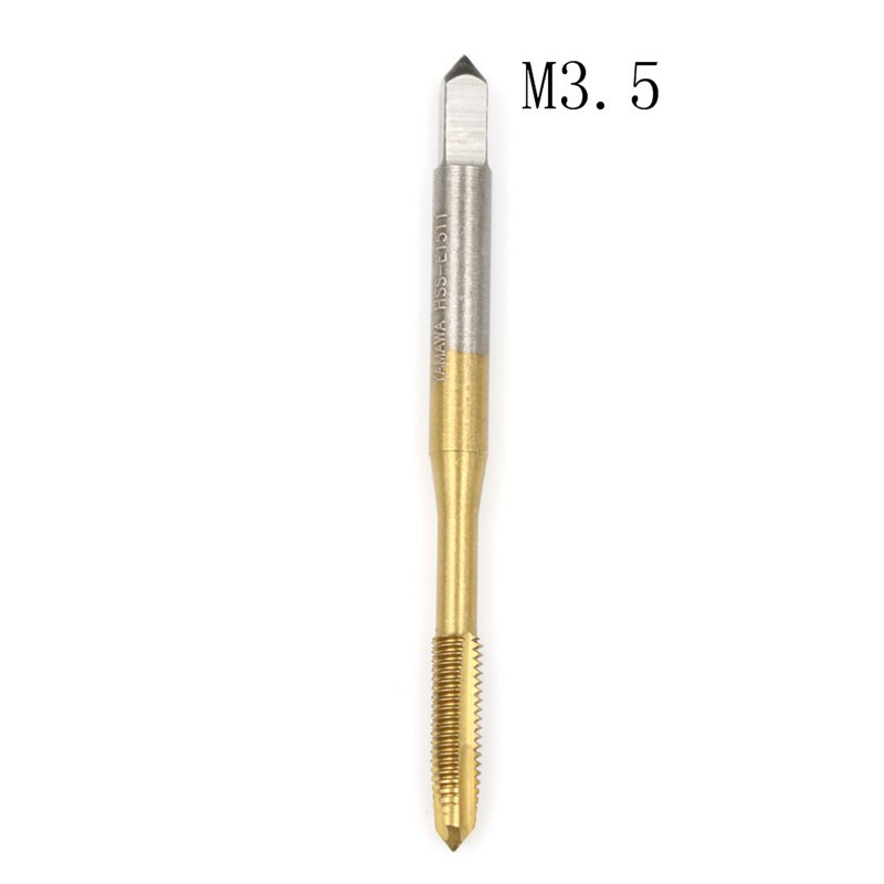 Hand Screw Thread Taps Bahan Baja dan Titanium M2 M2.5 M3 M3.5 M4 M5 M6 M8