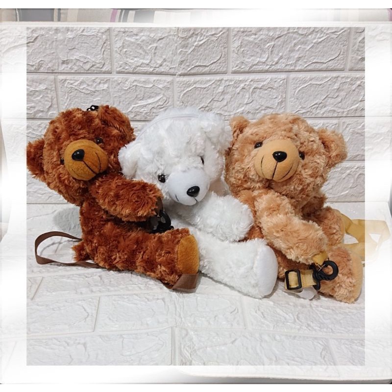 RULLY Tas Selempang Boneka Beruang Merangkul Teddy Bear lucu