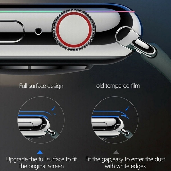 Luxury 6D Full Screen Protector Tempered Glass 38 to 44MM For Apple Watch Series 5/4/3/2/1