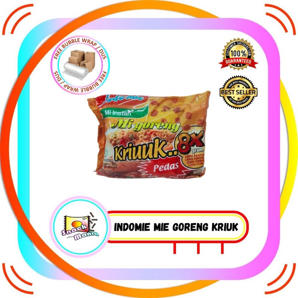 

Indomie Mie Goreng Kriukk Pedas Kriuk Mie Instan Indonesia ~ 90 gr