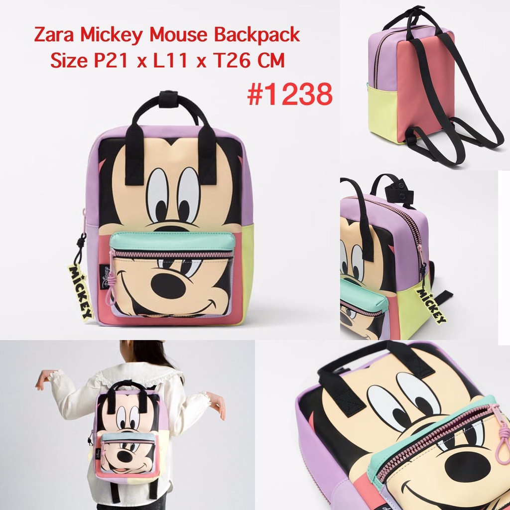 TAS ANAK ZR MICKEY MOUSE DISNEY RUBBER MINI BACKPACK