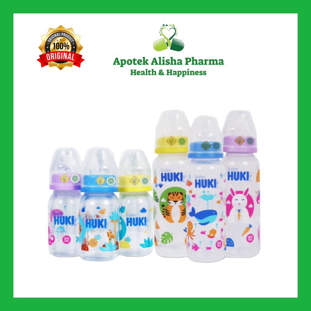 Baby Huki Botol Bayi Orthodontic 60/120/240ml - Botol Susu Huki Anti Sedak