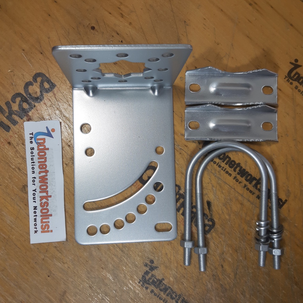 Bracket breket dan L clamp klem dudukan tiang antena GRID Yagi Omni TV Radio HIGH GRADE
