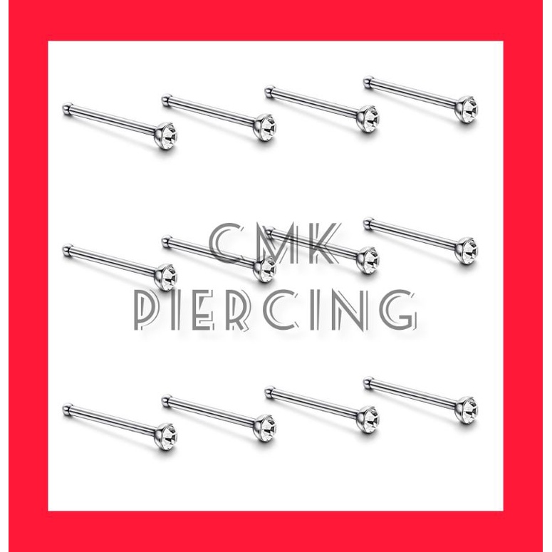 1Pcs Anting Hidung Model Tindik Bahan Titanium Steel Gaya Korea Untuk Pria Dan Wanita