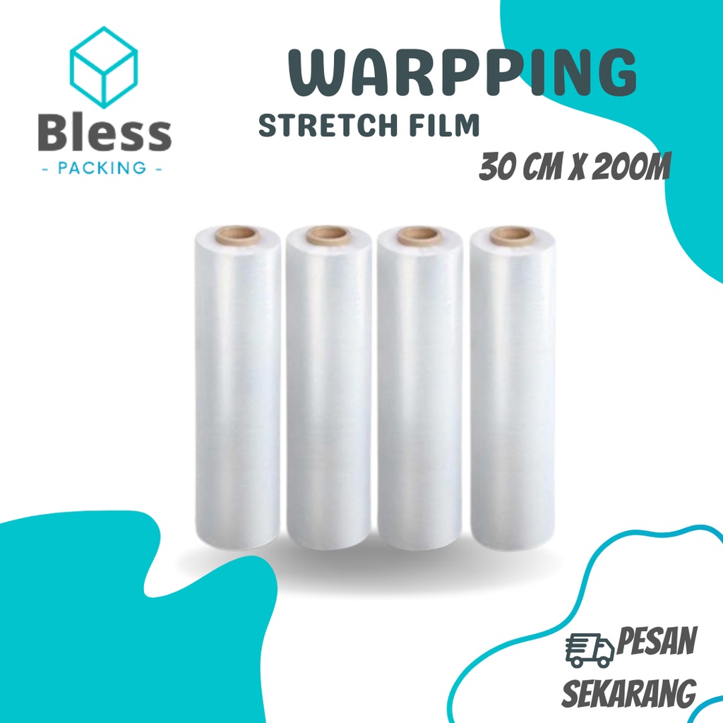 Jual Plastik Wrapping hitam dan bening 30 cm x 200m | Shopee Indonesia