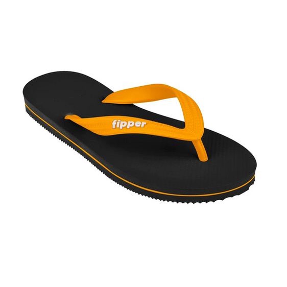 Sandal Fiper Slick Black Mustard Original