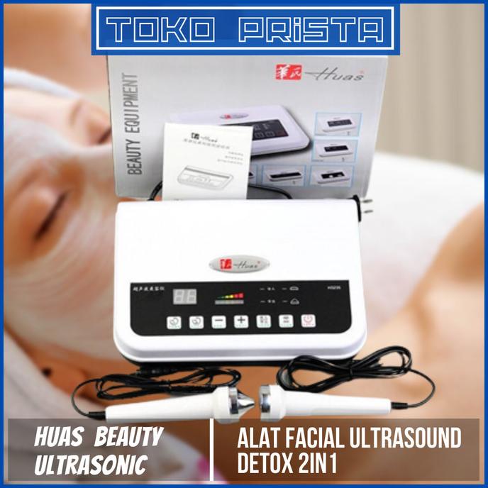 Alat Detox Wajah Ultrasonic Ultrasound Huas Beauty 2In1 Soft Cauter