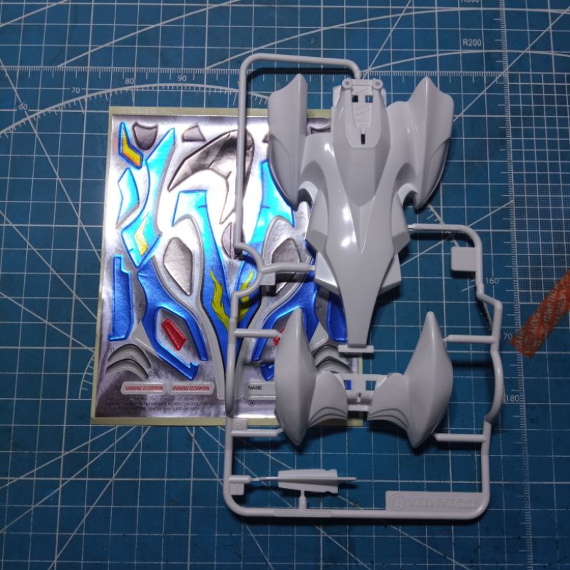 tamiya body decal shining scorpion premium / tamiya 19436 / body tamiya / body super 2 chassis / bod