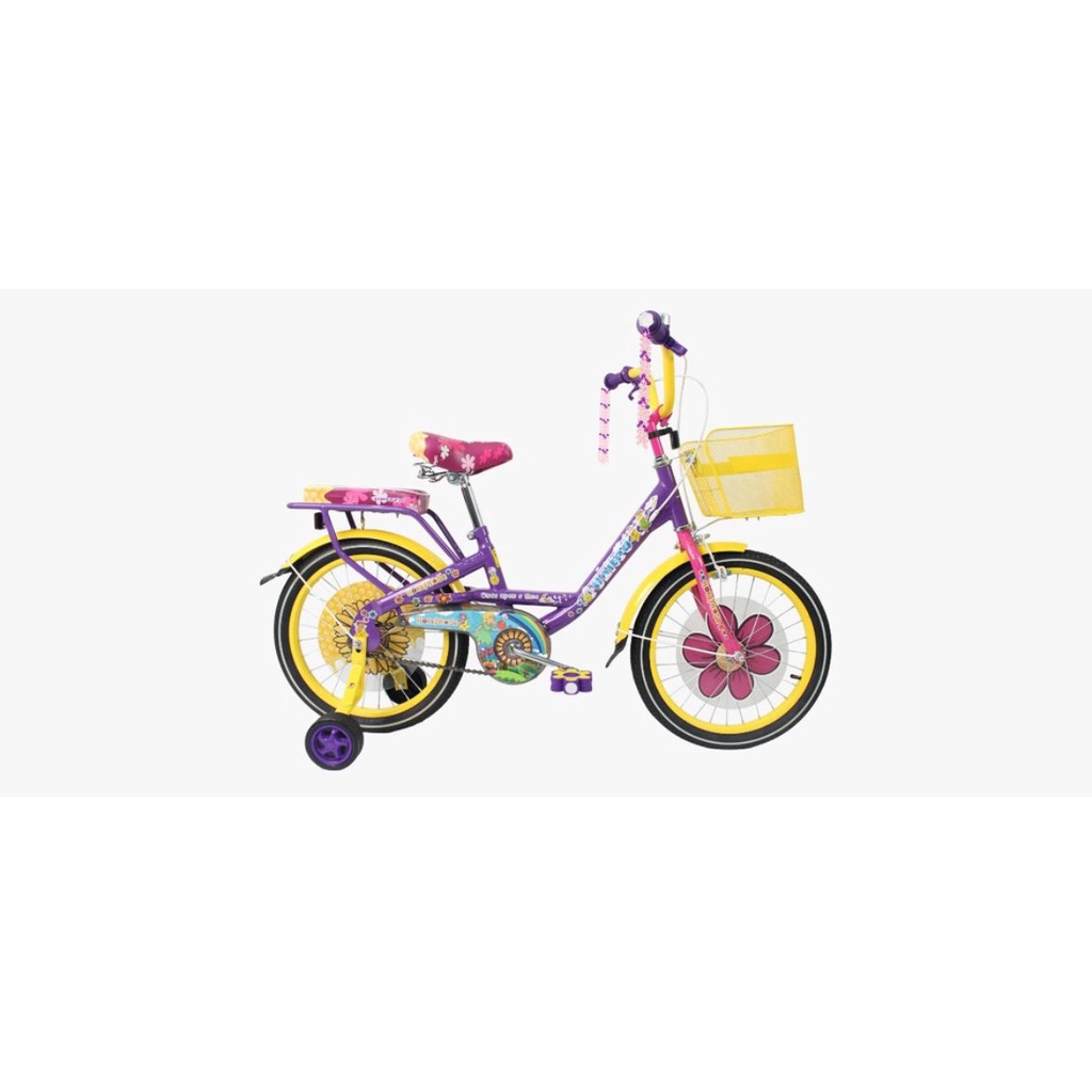 Sepeda Anak Perempuan UNITED HONEYROSE 12 16 18 Inch Keranjang SNI Garansi Termurah-Purple