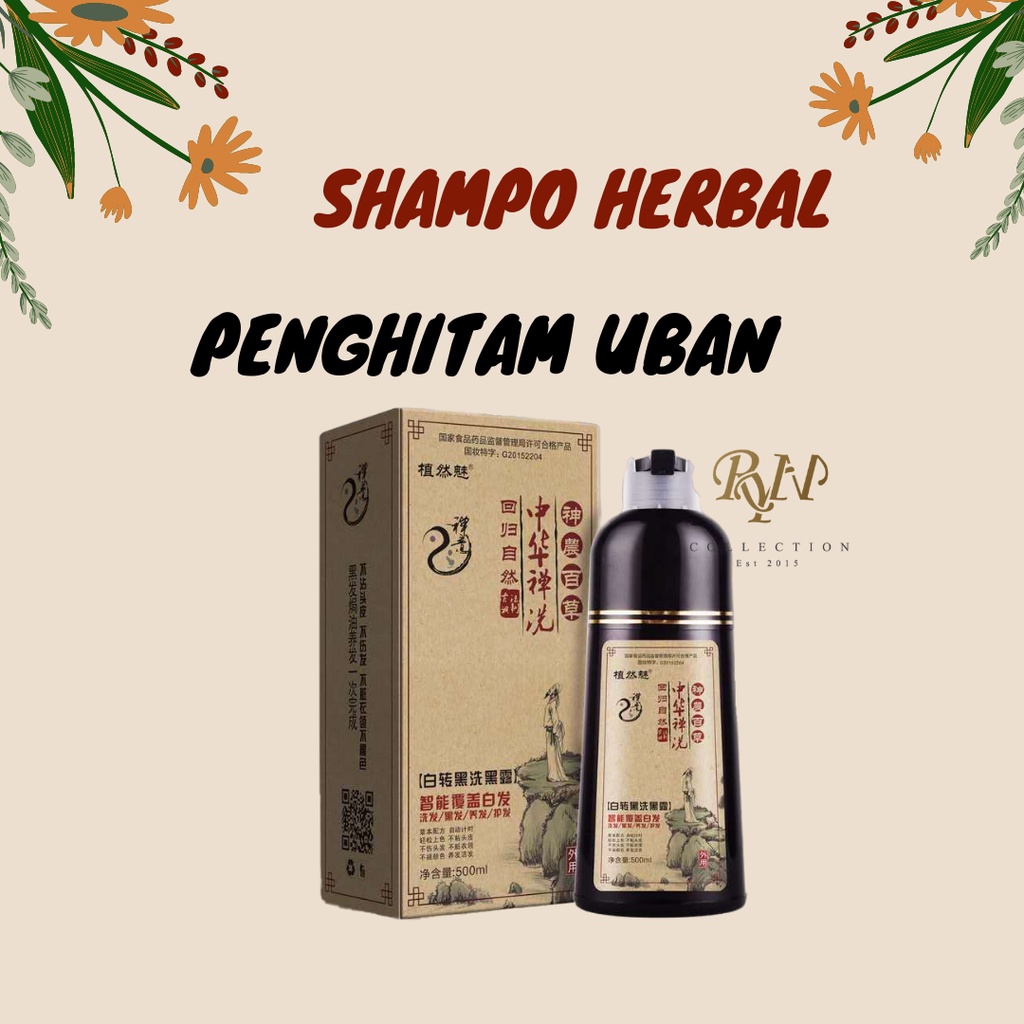 SHAMPOO PEWARNA RAMBUT UBAN/SHAMPOO SEMIR UBAN WARNA HITAM/ HAIR DYE HITAM/ SHAMPOO PENGHILANG UBAN 