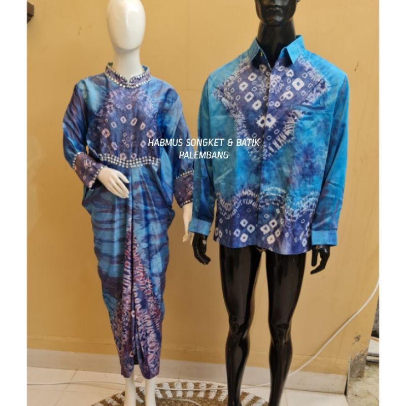 COUPLE GAMIS KAFTAN JUMPUTAN PALEMBANG ASLI SUTRA SILK
