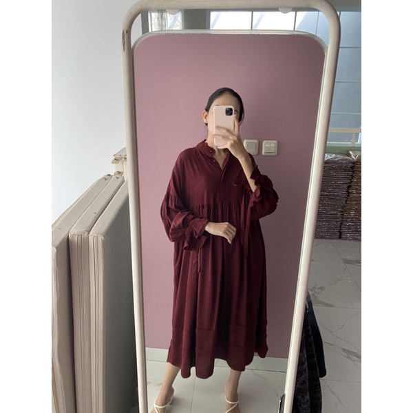 NABO - Kasela Midi Dress (Dress Midi bahan Rayon)