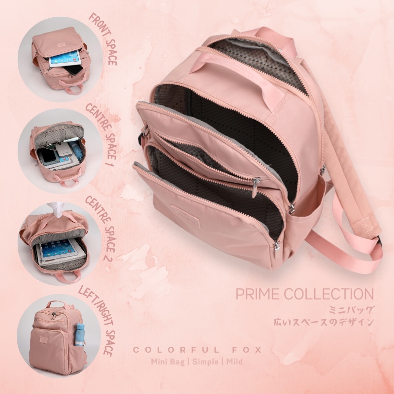 COLORFUL FOX 0423 Tas Ransel Wanita Backpack Wanita Remaja Tas Anti Air WATCHKITE BAEOS-1