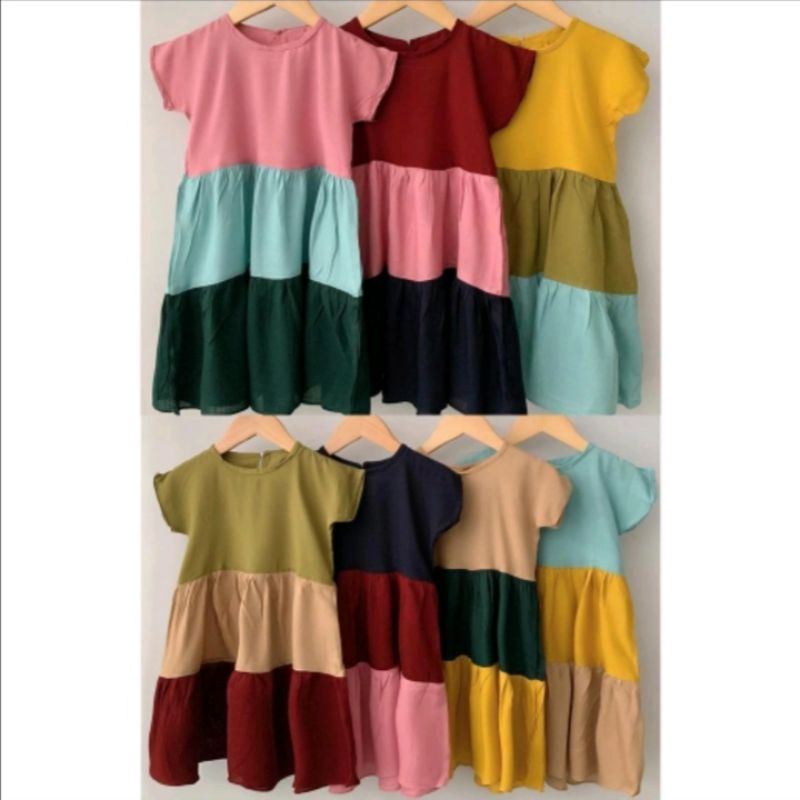 grosir daster anak kombinasi mik rayon 2-4th