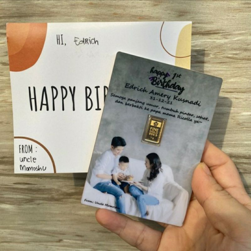 Logam Mulia Emas ANTAM Custom Design Gift Series Certieye Certicard