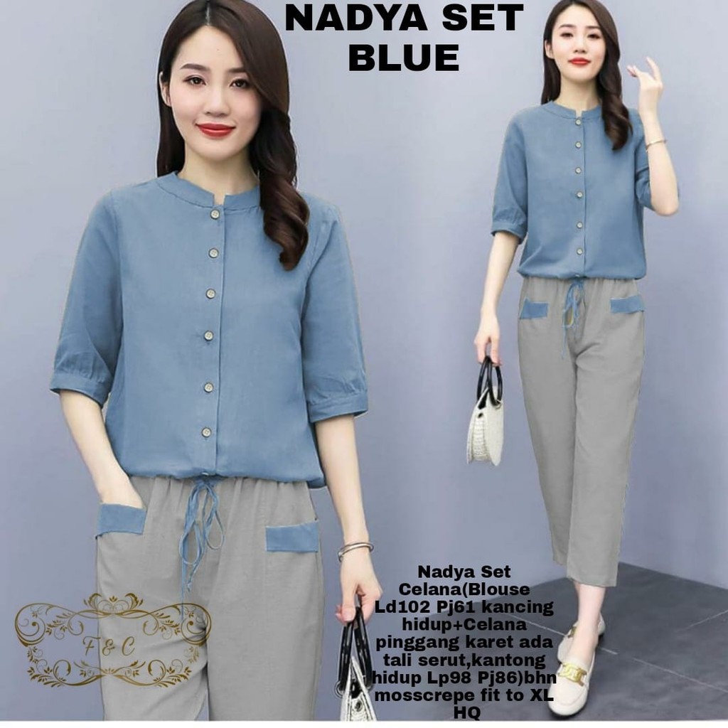 Setelan Fashion Wanita Celana 7/8 Fit To L Set Celana Wanita Cantik Model Terbaru