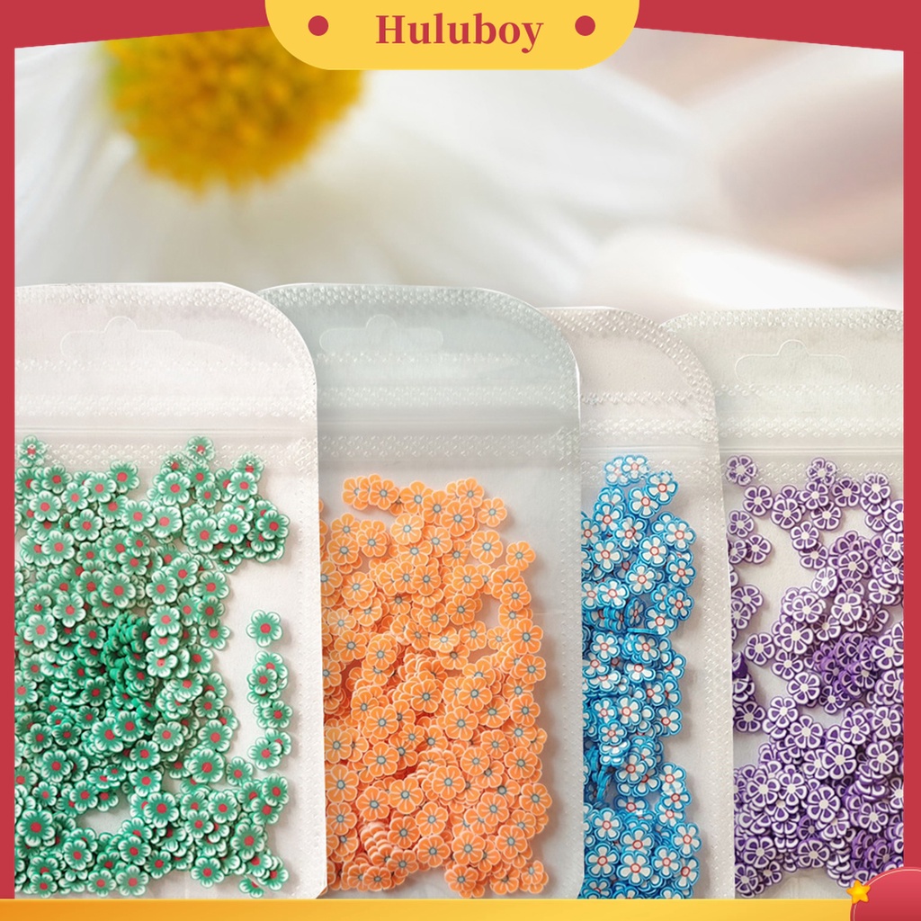 Huluboy Huluboy♡ 10g Sequin Glitter Polymer Bentuk Bunga Ultra Tipis Untuk Nail Art