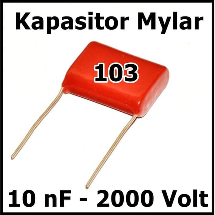 Kapasitor Milar 103J 2000V 103 2000 V 10nF 2KV Capacitor Mylar