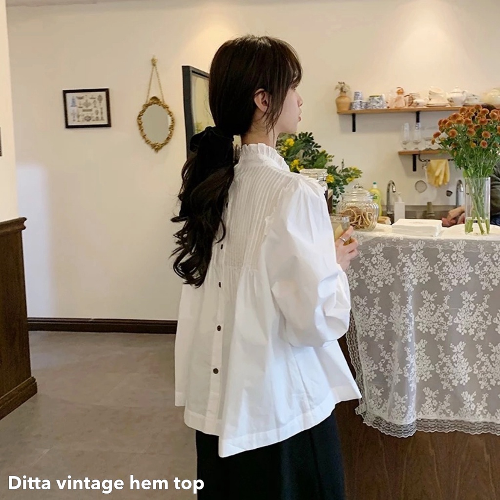 Ditta vintage hem top -Thejanclothes