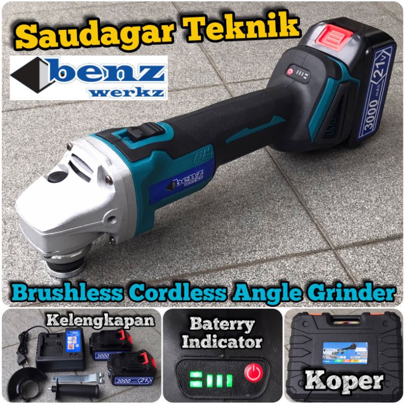 Mesin Gerinda Tangan Baterai Cordless Angle Grinder