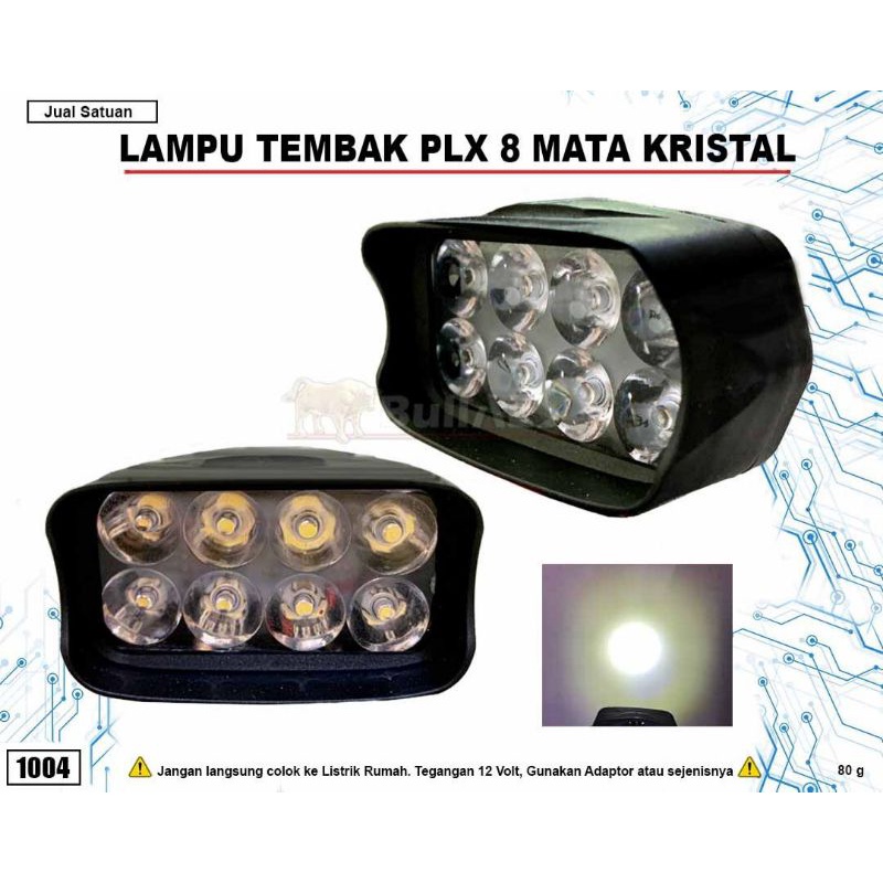 Lampu LED Bar Tembak Sorot Laser Gun CREE Motor 8 mata 8 watt / variasi