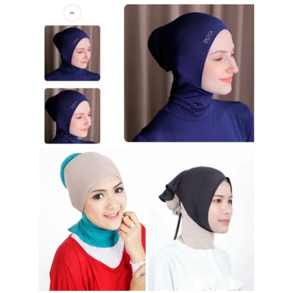 Inner Hijab Ciput tali Zoya Face Lift / Bandana Swarovski anti budeg / Ciput Rising Star
