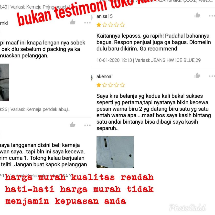 ← M231 Kemeja Pria Basic Combination Cotton Rich Lengan Pendek V3U8 Kemeja Murah Pria Batik Polos Ar