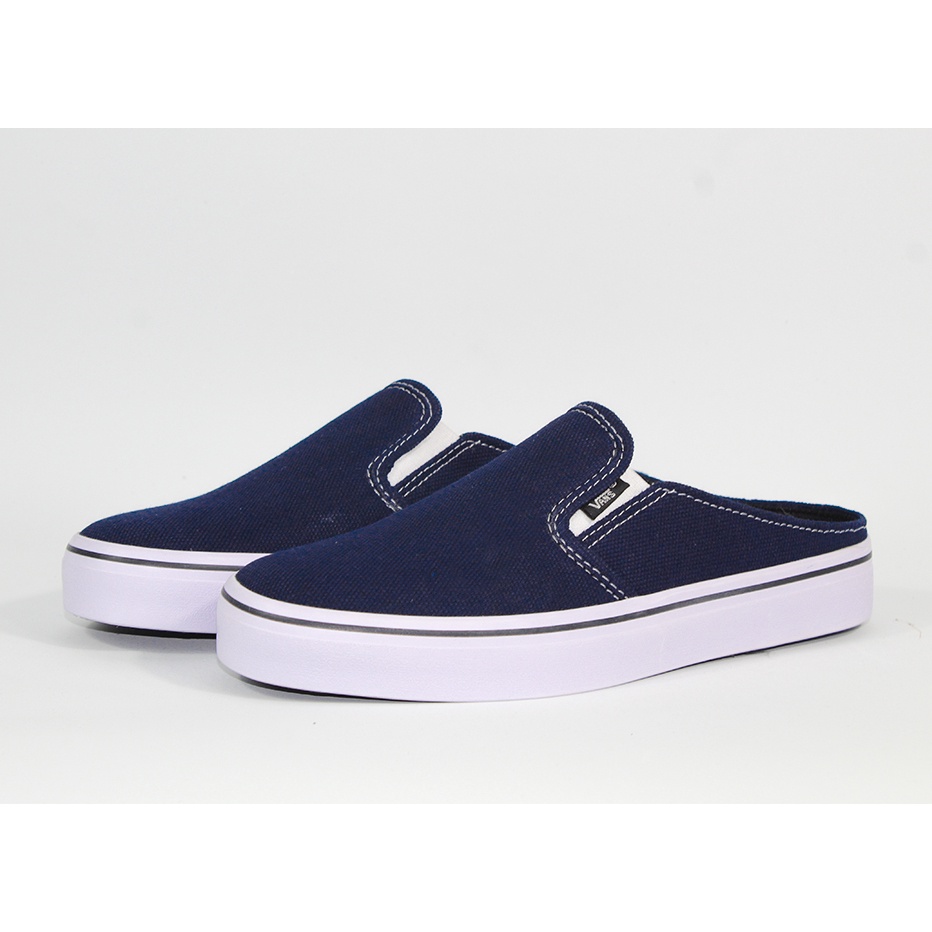 Sepatu Sandal Bustong Pria Vans Slip On Tanpa Tali Slop Mules Casual Kanvas Simpel