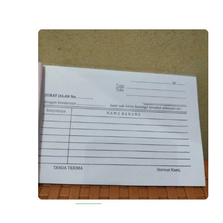 

MilL Surat jalan kecil rangkap 3 ply NCR ( 10 pcs)