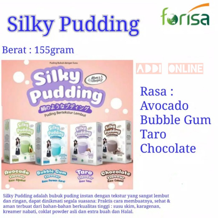 

agar-agar-puding-bahan- silky pudding forisa 155gram -bahan-puding-agar-agar.