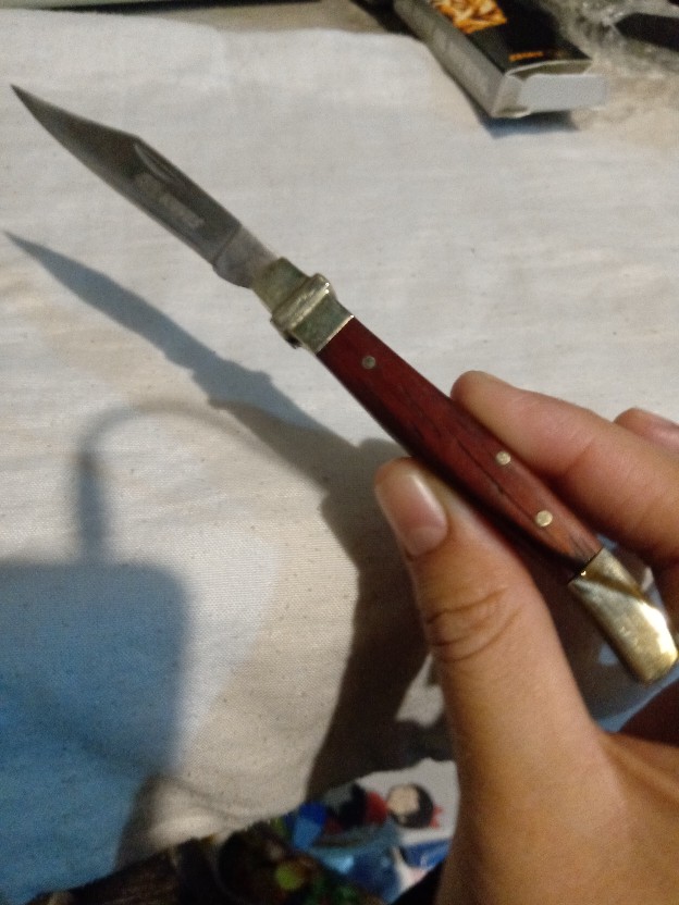 Pisau Knives Sr118a/ Pisau Lipat Kecil Saku/ Mini Knife Handle Tembaga Original