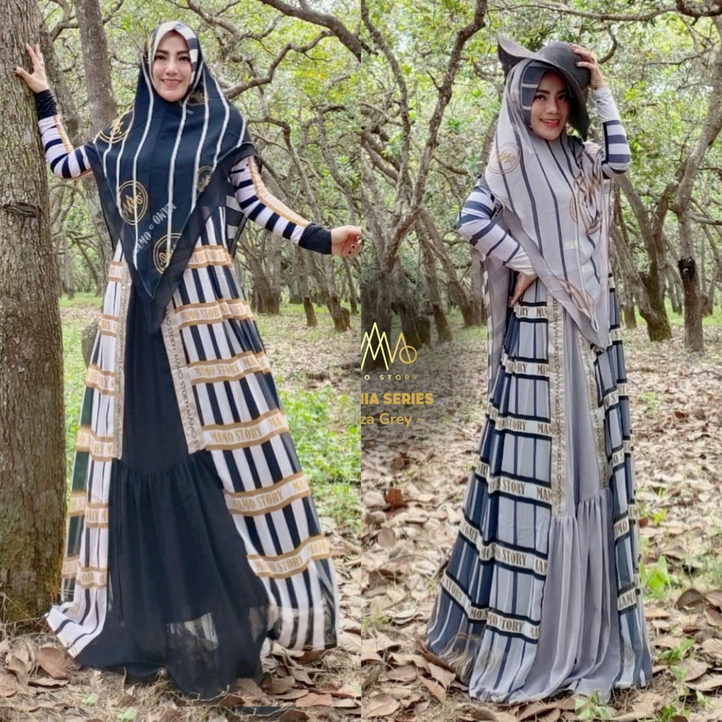 [MAMO STORY X BRIPI SYAR'I] GAMIS SYARI / DRESS SET PRINTING " GHANIA SERIES " By Bripi Syari