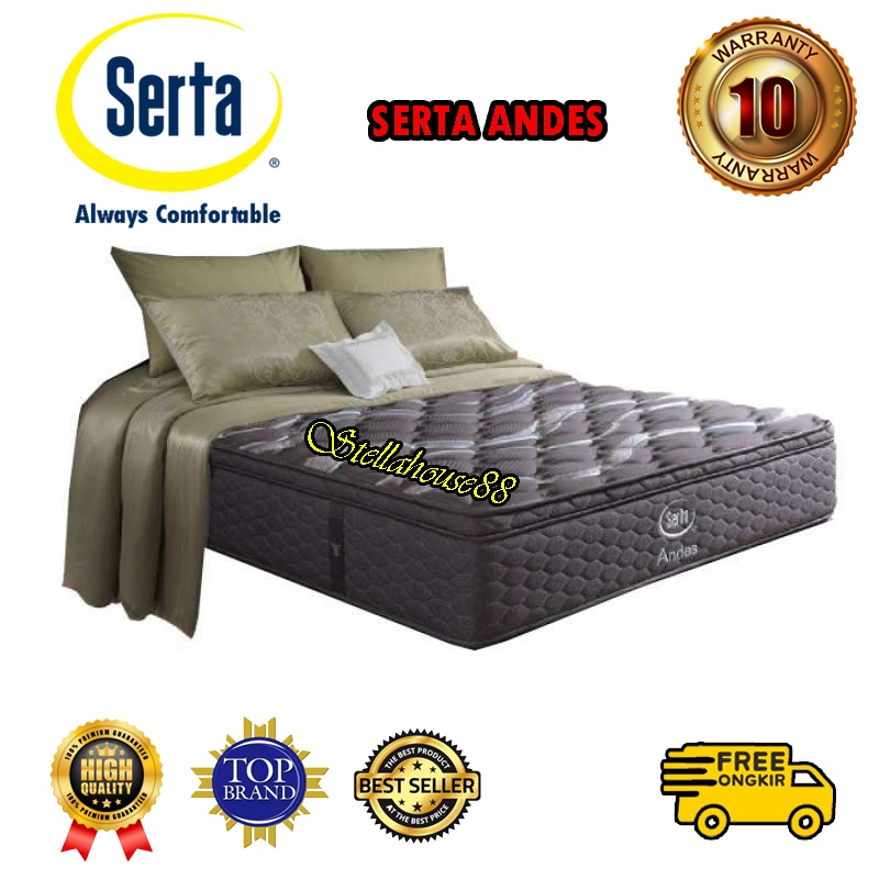 Mattress Only / kasur spring bed / matras spring bed / spring bed / kasur lantai / kasur orthopedic / kasur orthopedic terbaik / Serta Andes Uk. 160 x 200