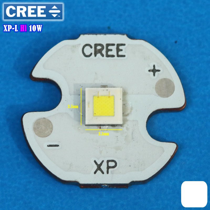 Led CREE 10W XP-L HI 6500K XPL HIGH INTENSITY WHITE USA 16MM PCB 3.0A