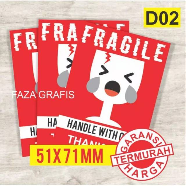 

Sticker Fragile Lucu D02