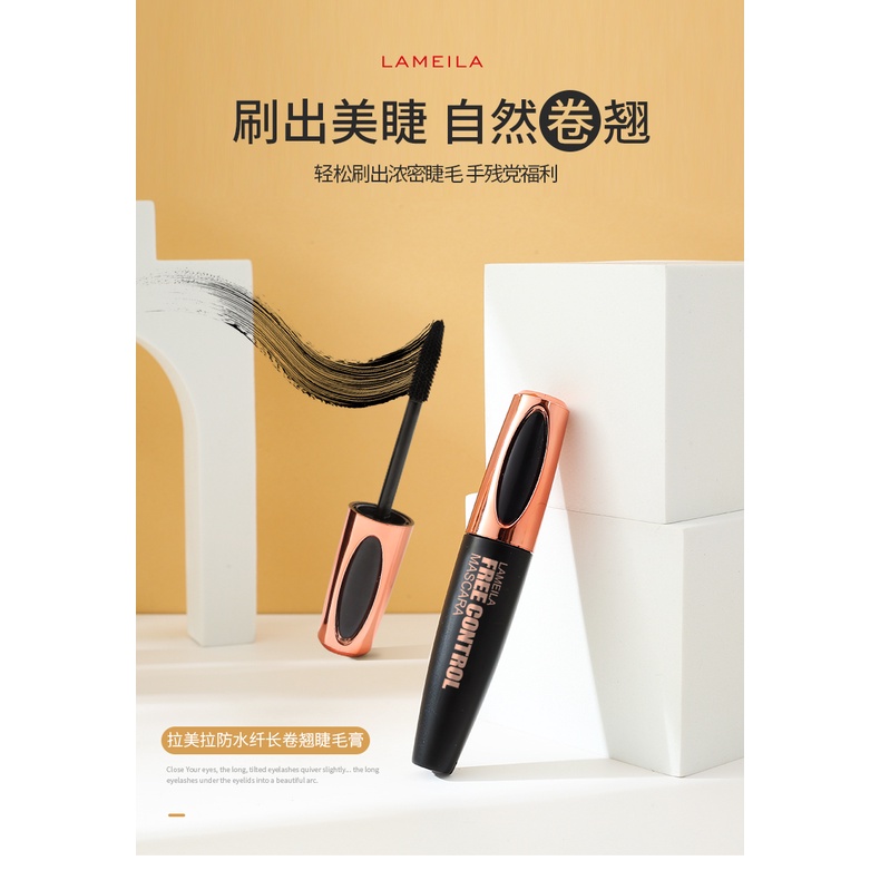 Lameila Slender Curling Mascara Maskara Talking Eyes Waterproof Mascara Serat Sutra LS 745