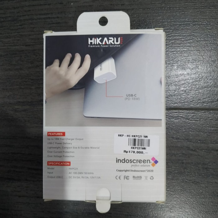 ADAPTER TYPE-C / KEPALA CHARGER FAST CHARGING HIKARU [GARANSI RESMI]