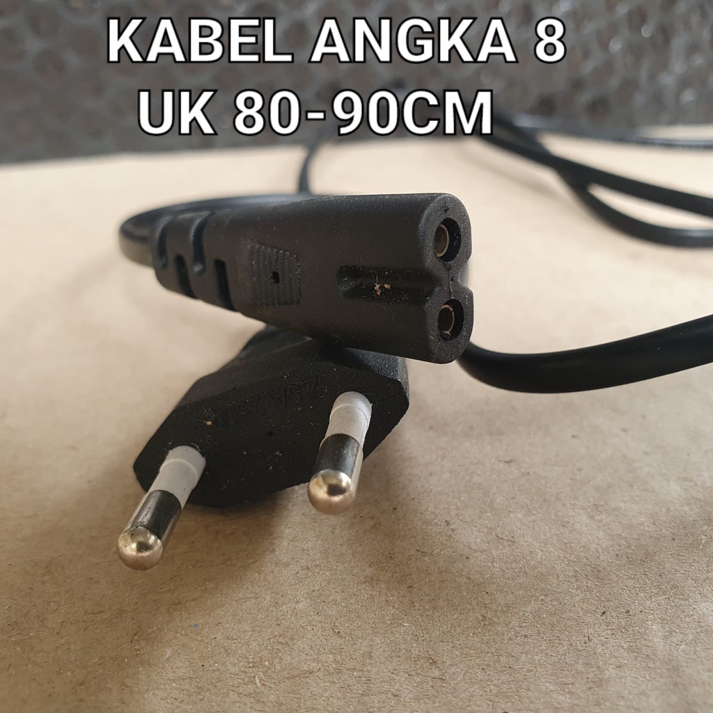 KABEL POWER ANGKA 8 UNTUK EMERGENCY LAMP SENTER CHARGE RAKET NYAMUK PRINTER DLL