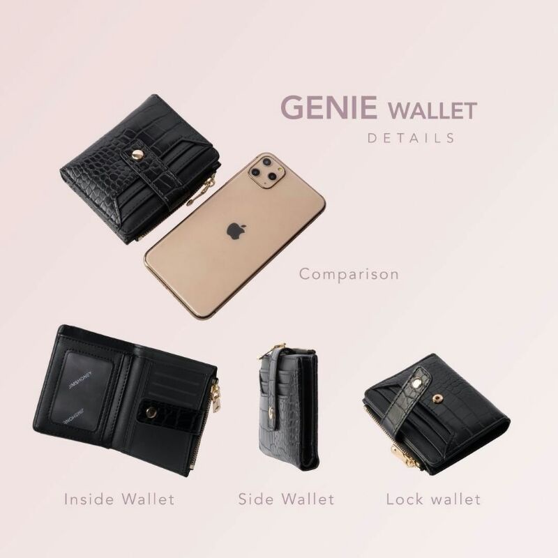 JIMS HONEY GENIE WALLET Dompet Wanita Kartu Import Modern Elegan Simple-5